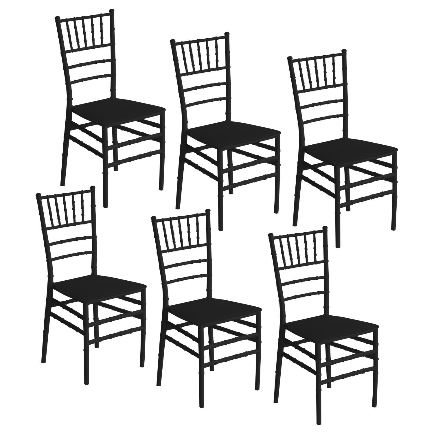 Pack 6 Sillas para Catering Apilables Dorothy 45x43x88cm 7house Sillas y Sillones de Exterior 1